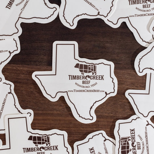 Texas Sticker TCB - White / Brown