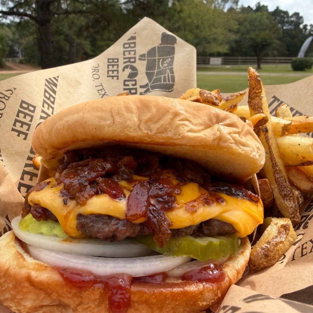Timber Creek Beef BBQ Jam Burger