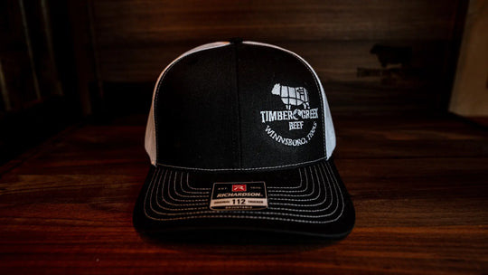 Richardson Trucker Snapback Hat - Black/White