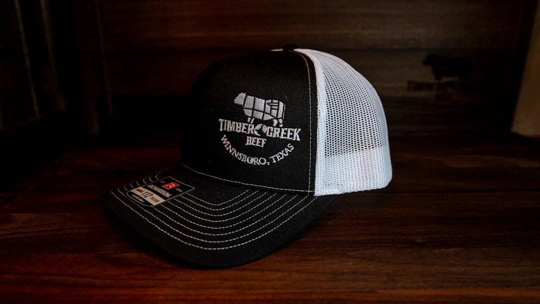 Richardson Trucker Snapback Hat - Black/White