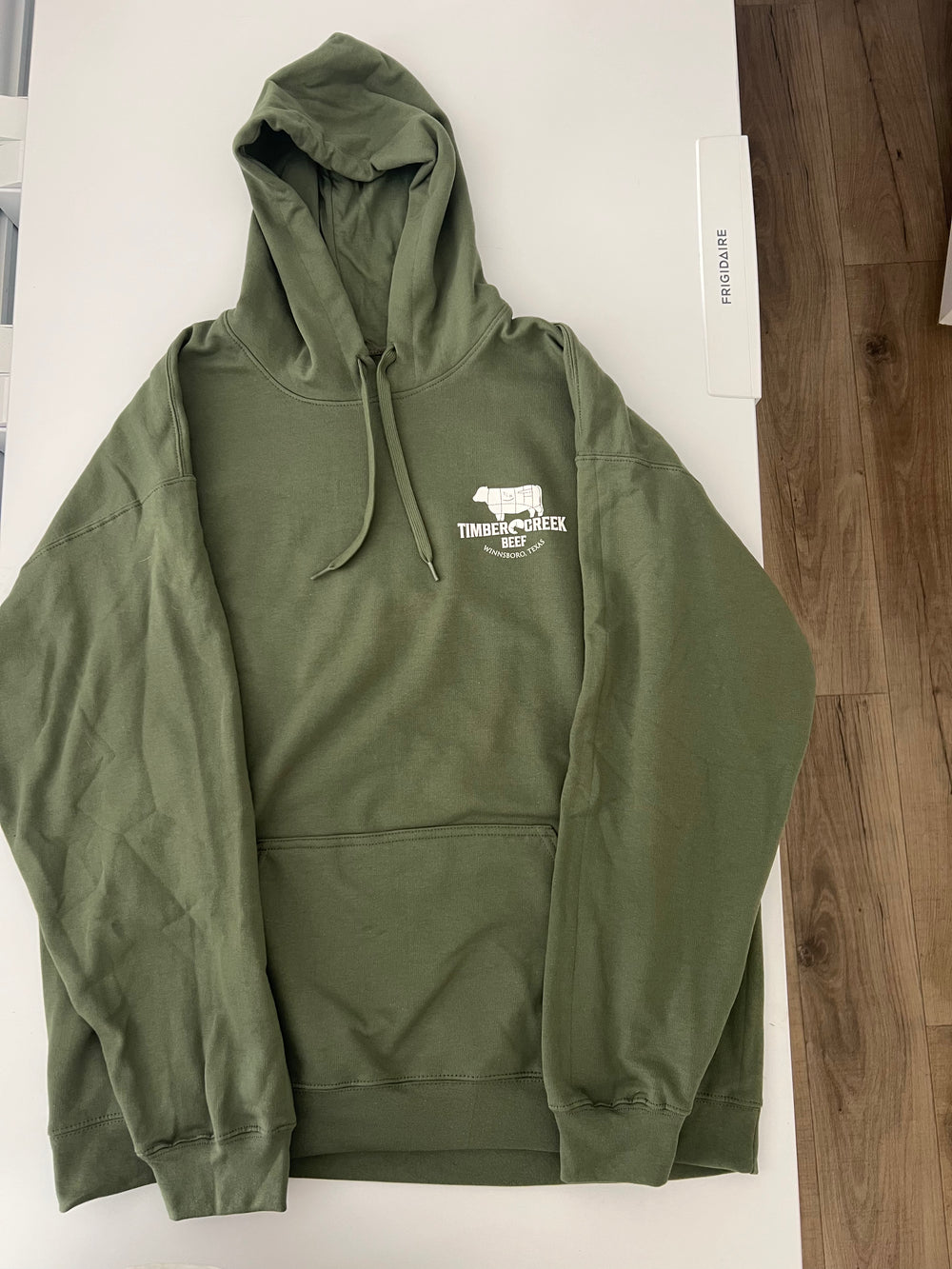 Gildan Softstyle Fleece Hoodie - Military Green/White