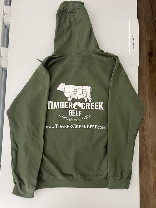 Gildan Softstyle Fleece Hoodie - Military Green/White