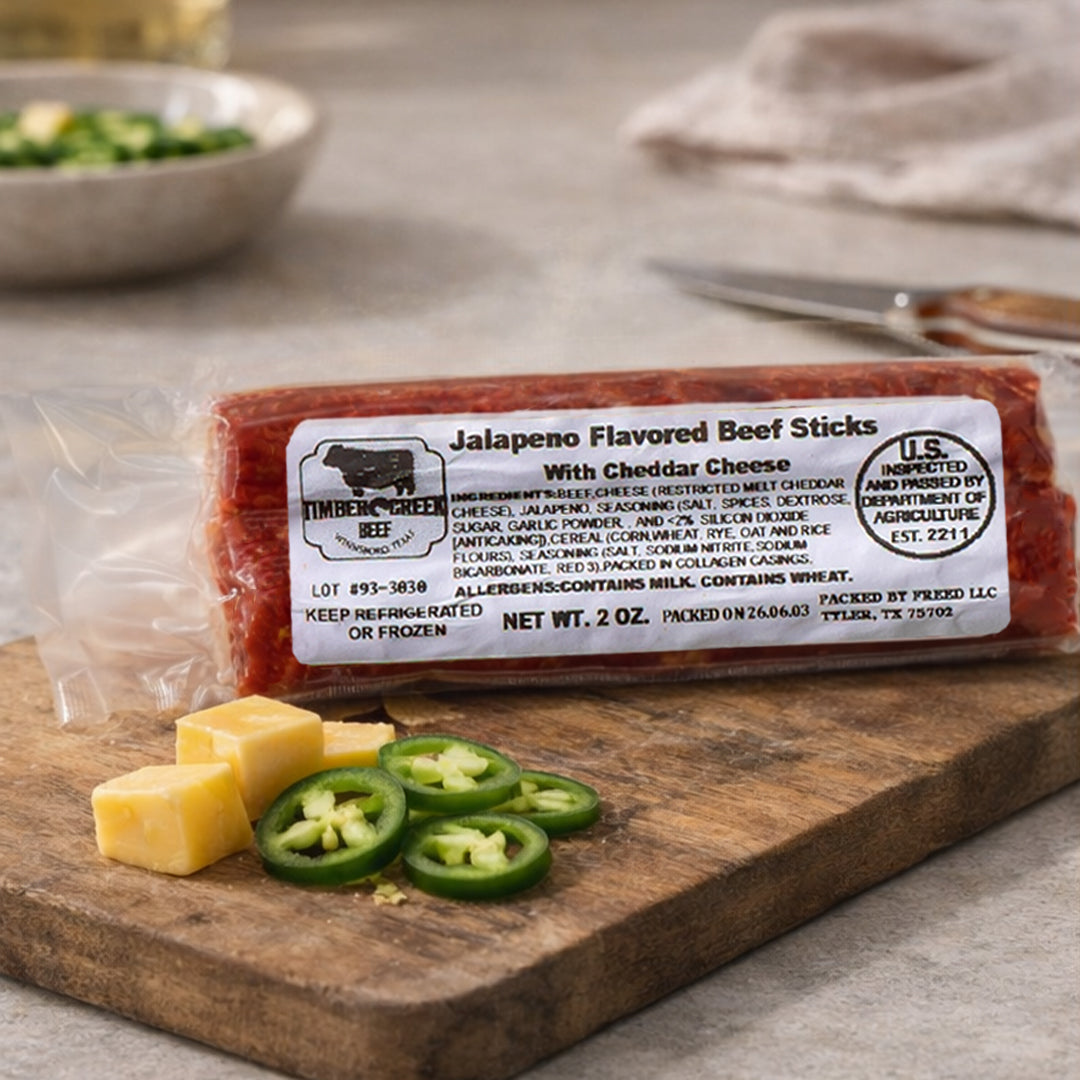 Timber Creek Jalapeño Cheese Beef Sticks | 2-Pack Snack – Timber