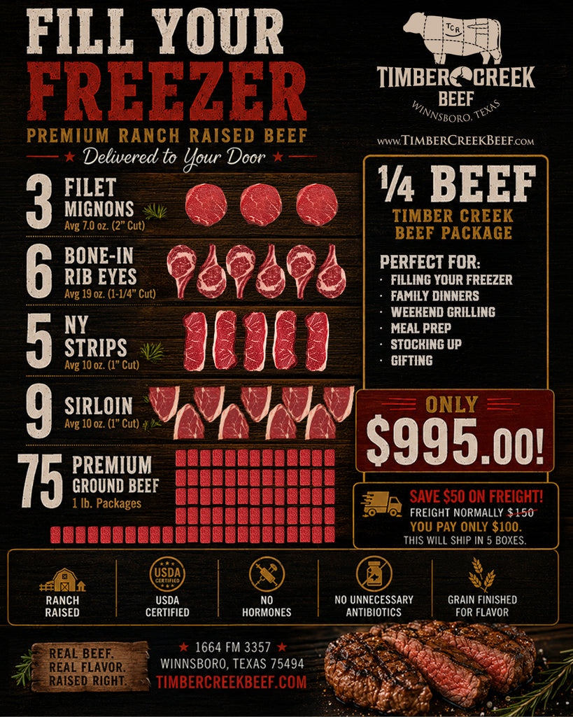 ¼ Beef Package | Premium Ranch-Raised Beef | Timber Creek Beef