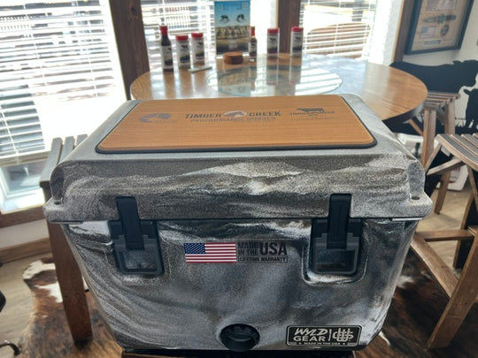 Wyld Gear 25Q Gray Camo Cooler front view